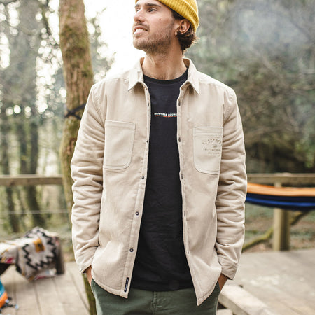 Kodiak Sherpa Lined Cord Overshirt Feather