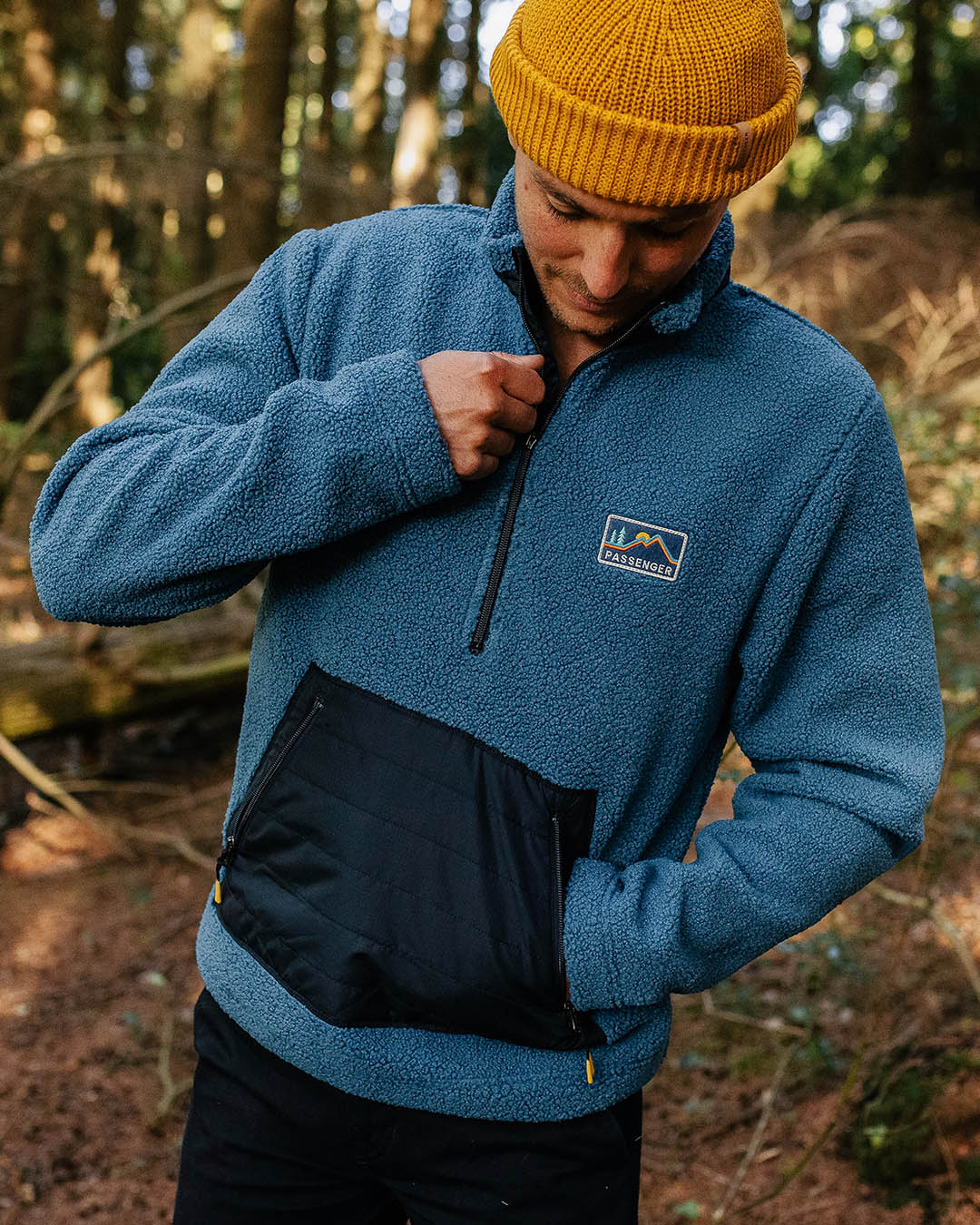 Oceanside Polar-Lined Sherpa Fleece Blue Steel – Passenger