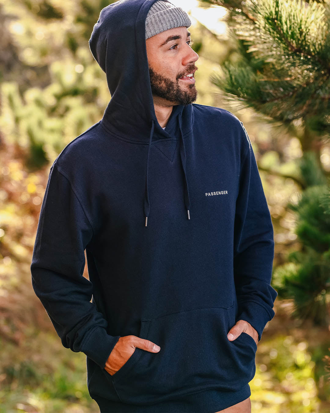 Made To Roam Recycled Cotton Hoodie - Deep Navy