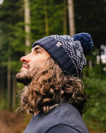 West Coast Recycled Bobble Hat - Rich Navy