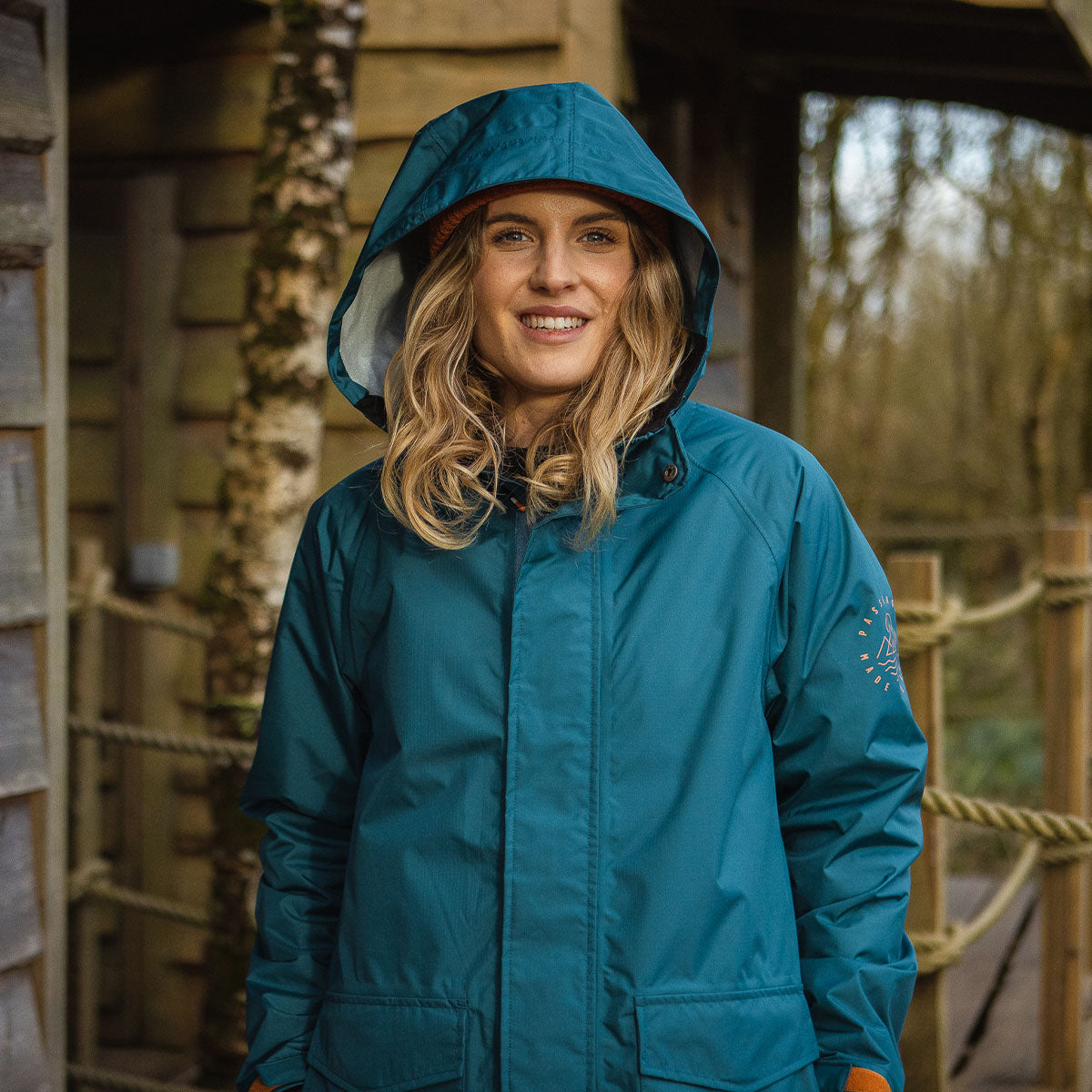 Pacific Recycled Polyester Waterproof Jacket - Blue Coral