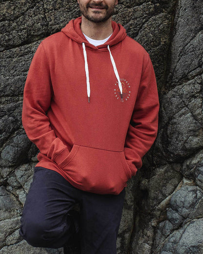 Escapism Recycled Cotton Hoodie - Burnt Red