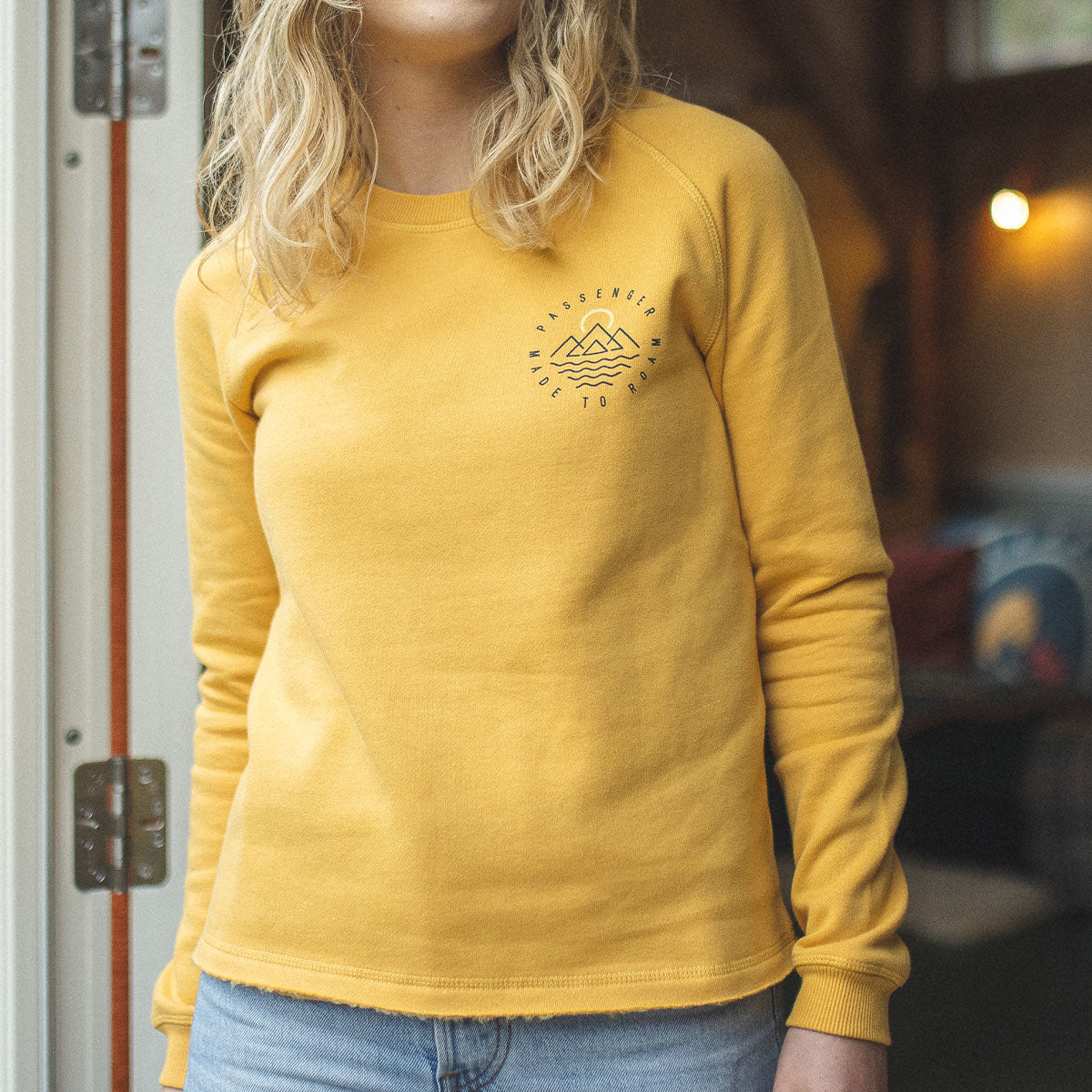 Panang Raglan Recycled Sweatshirt - Mustard Yellow