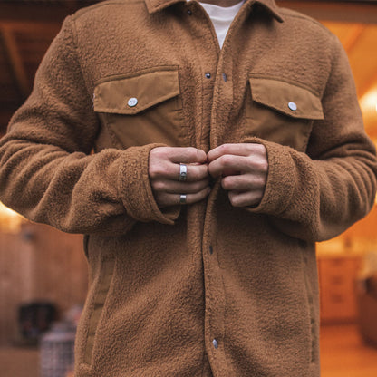 Spruce Recycled Sherpa Fleece Shirt - Rubber