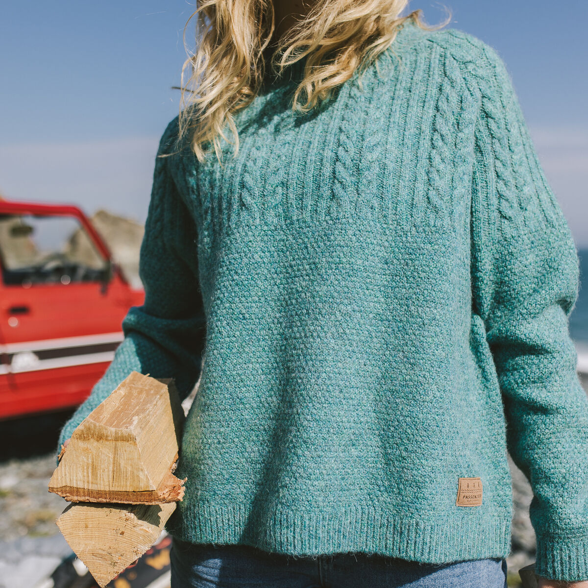 Alberta Knitted Jumper - Ocean Green