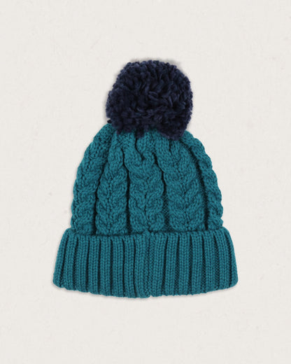 Drifter Fleece Lined Recycled Acrylic Bobble Hat - Shaded Spruce