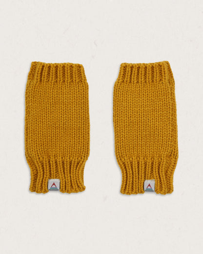 Flurry Recycled Fleece Lined Fingerless Mittens - Dandelion Yellow