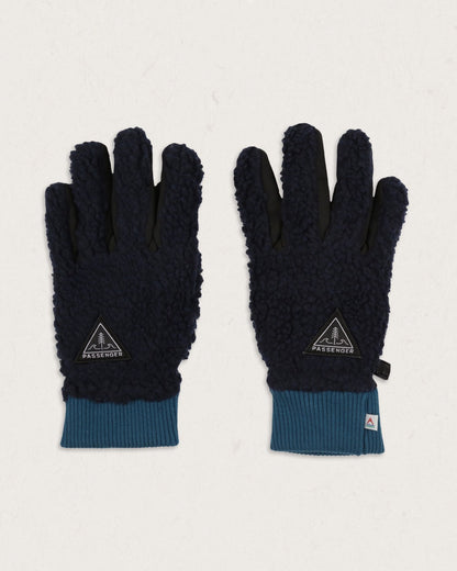 Snowfall Recycled Sherpa Gloves - Deep Navy