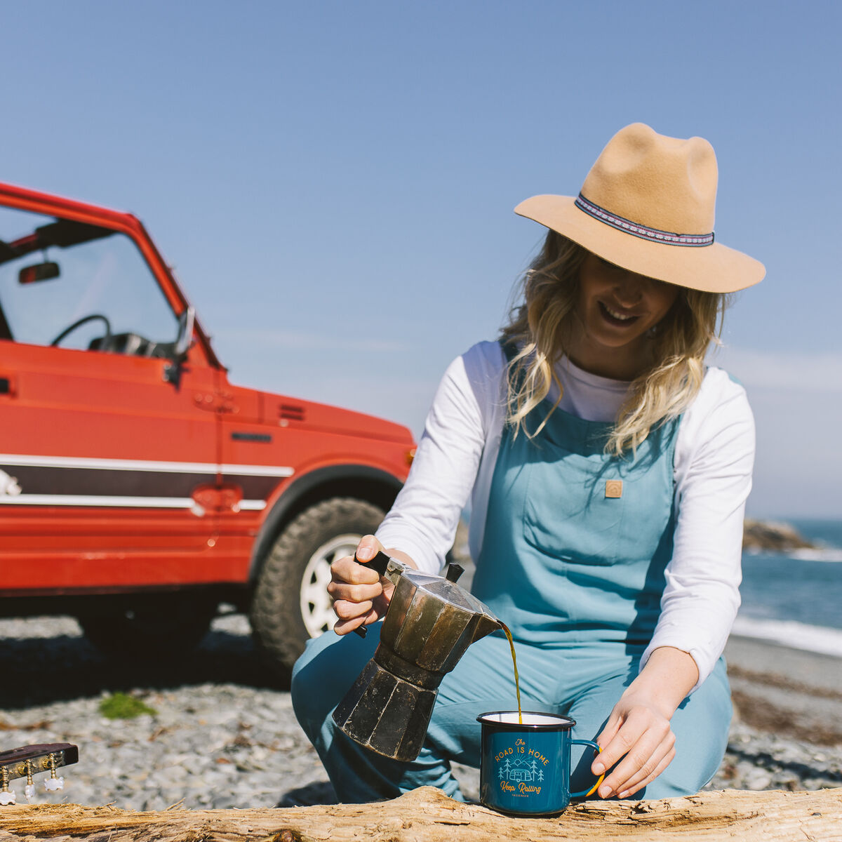 Lazy Day Dungarees - Ocean Blue