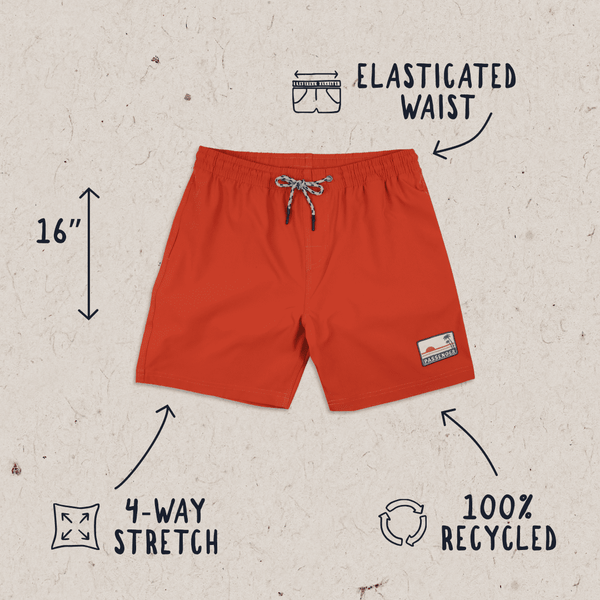 Ponoma Recycled All Purpose Shorts - Hot Sauce
