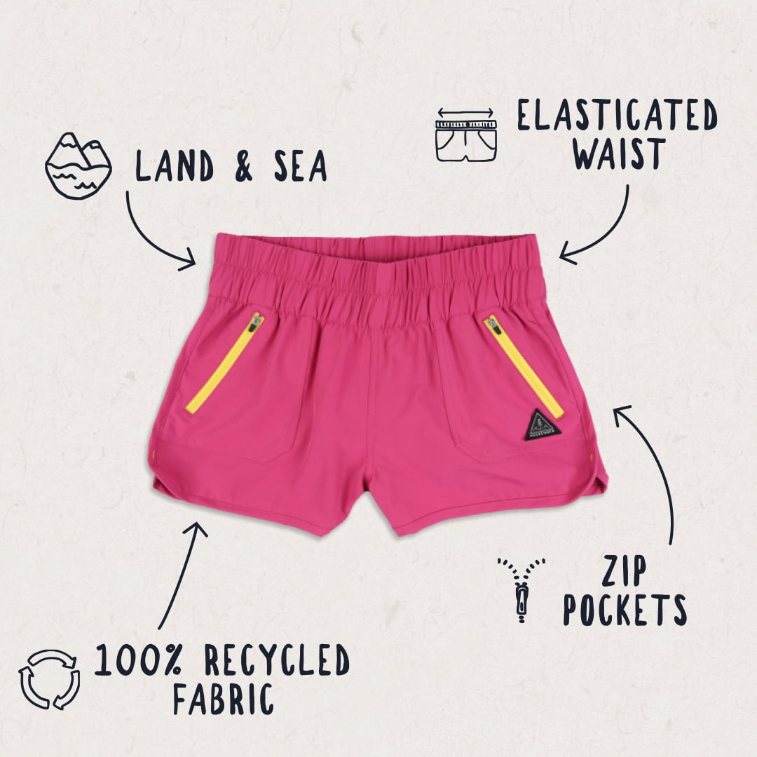 Out There Recycled All Purpose Swim Shorts - Fuchsia