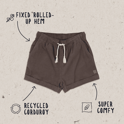 Santosa Recycled Cord Shorts - Mushroom