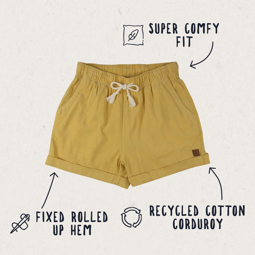 Santosa Recycled Cord Shorts - Jojoba