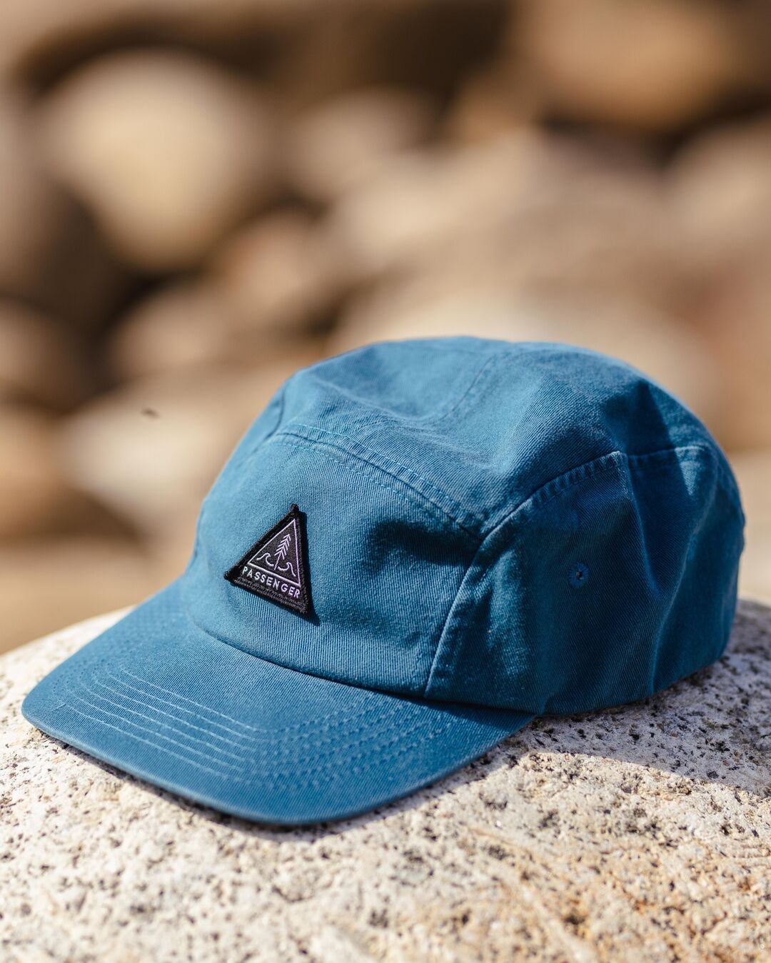 Fixie Recycled Cotton 5 Panel Cap - Blue Coral