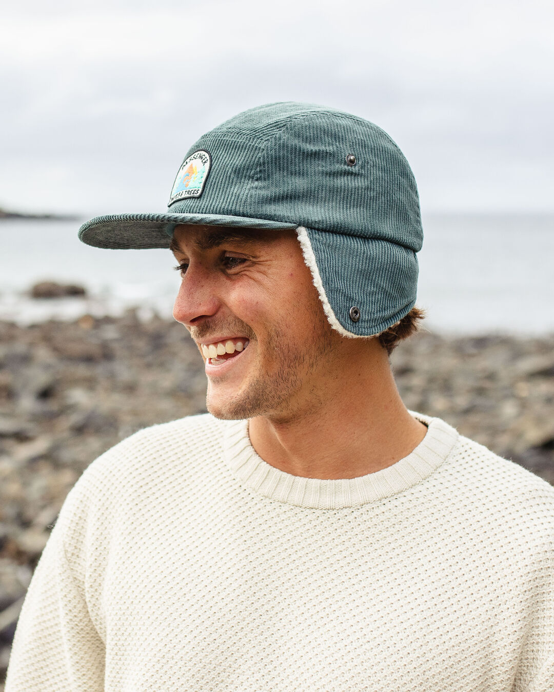 Male_Daytime Recycled Cord Sherpa Lined Hat - Deep Ocean