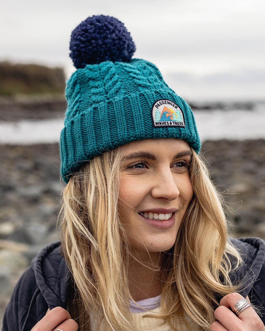 Womens_Drifter Fleece Lined Recycled Bobble Hat - Shaded Spruce