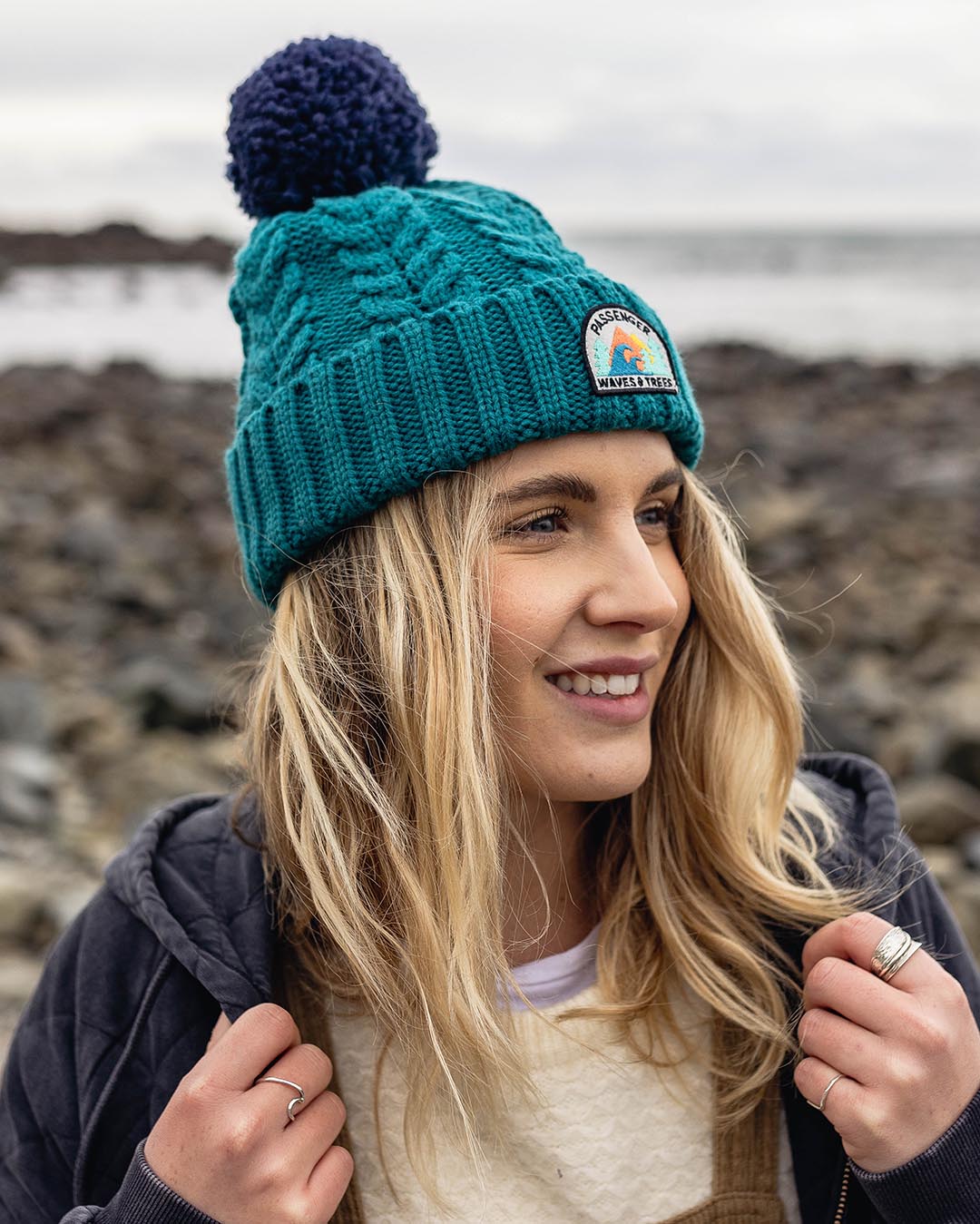 Womens_Drifter Fleece Lined Recycled Bobble Hat - Shaded Spruce