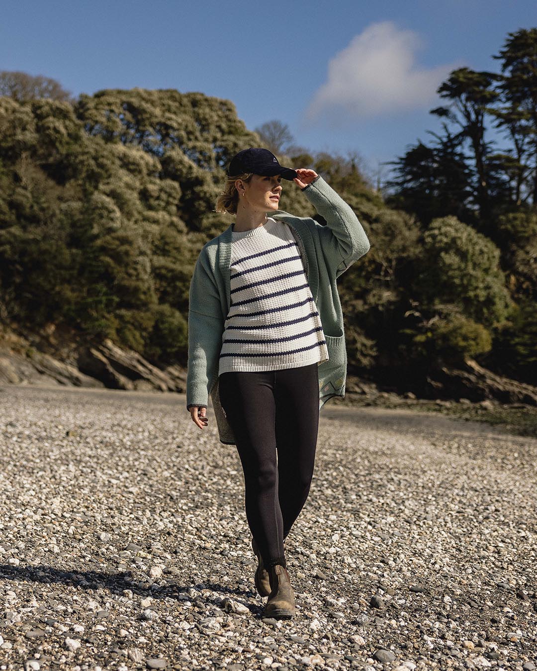 Leif Recycled Yarn Cardigan - Pistachio