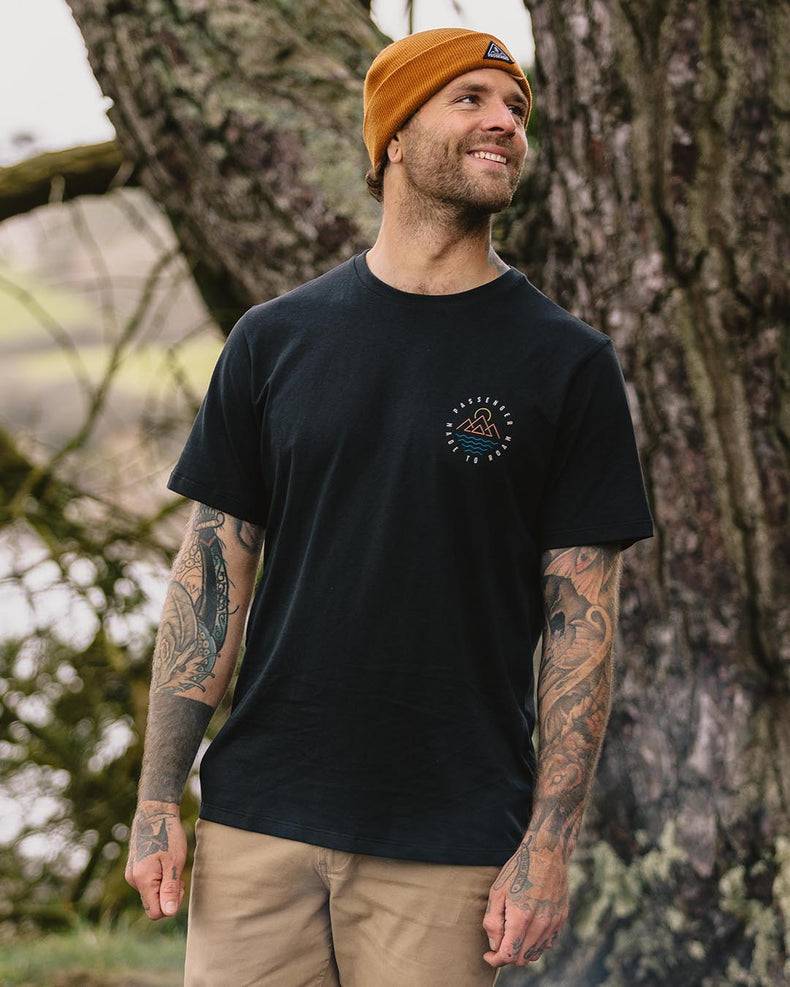 Escapism Recycled Cotton TShirt Black Passenger