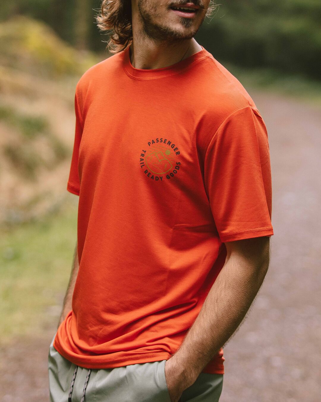 Trail Recycled Active T-Shirt - Warm Orange