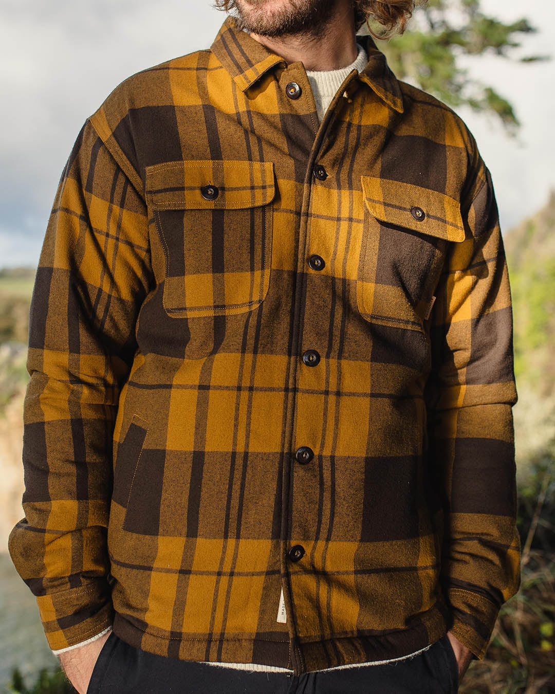 Freestyle Sherpa Lined Overshirt - Tapenade