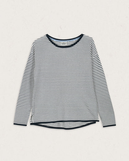 Muir Organic Cotton Knitted Jumper - Off White Stripe