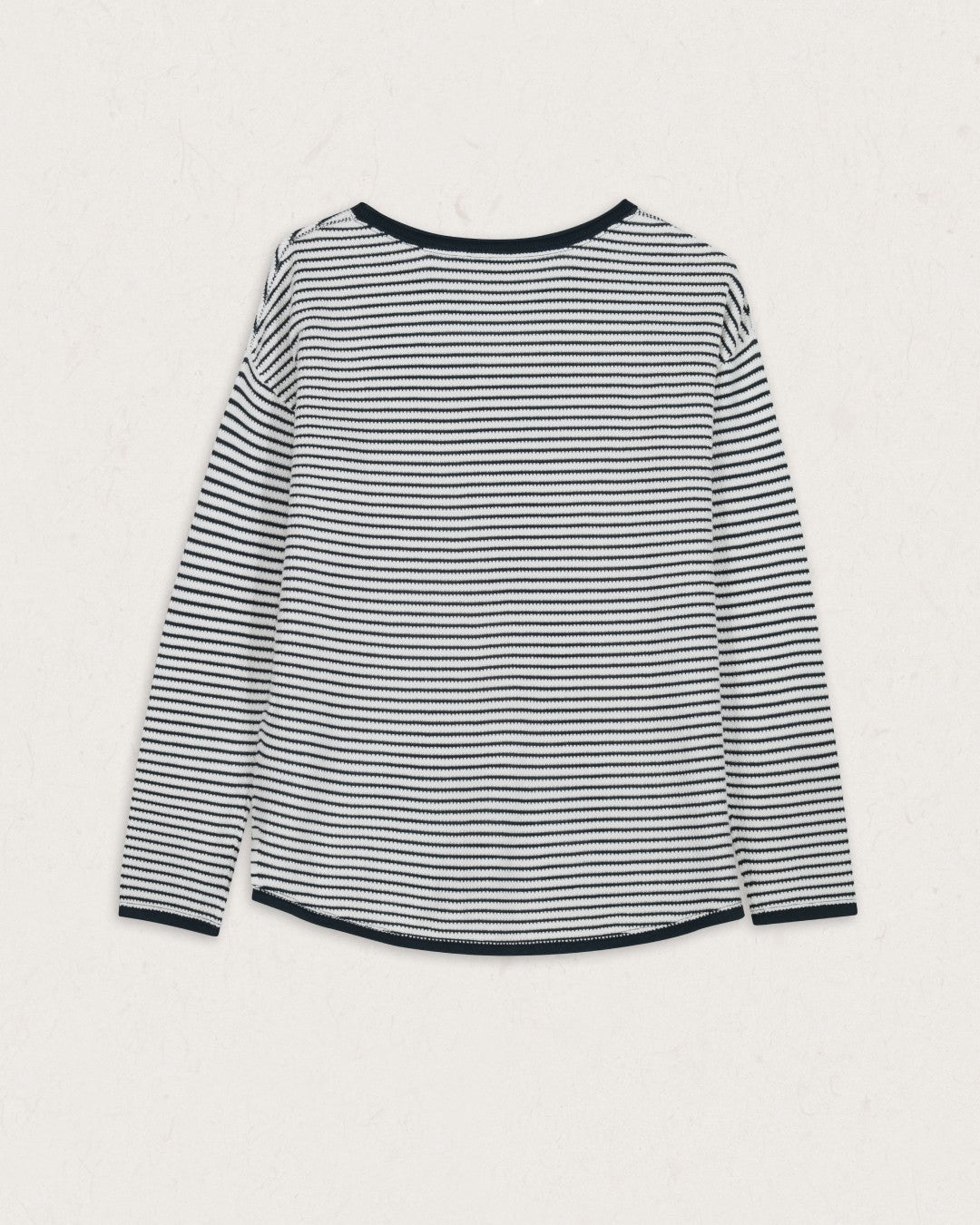 Muir Organic Cotton Knitted Jumper - Off White Stripe